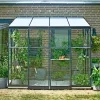HALLS QUBE LEAN-TO 68 VÆGDRIVHUS 3 MM HÆRDET GLAS SORT 4,7 M2