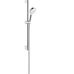 HANSGROHE CROMETTA 1JET ECOSMART BRUSERSTANGSÆT HVID/FORKROMET