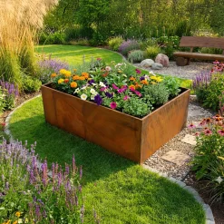 HORTUS 210-900 UDEN BUND HØJBED RUST PATINA 40 X 120 X 80 CM