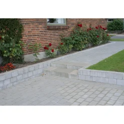 IBF BONDESTEN KANTBLOK 14 X 14 X 21 CM GRÅ