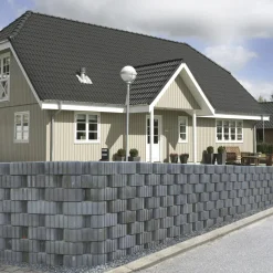 IBF PLANTESTEN TYPE 8 STØTTEMUR 15 X 50 X 25 CM SORT/ANTRACIT
