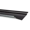 JUAL SORT ALU-PROFIL 1AS, 6" DOBBELT INKL. BLINDFALS SKOTRENDE 1 M