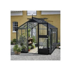 JULIANA COMPACT DRIVHUS 3 MM HÆRDET GLAS HELE BANER ANTRACIT 6,6 M2