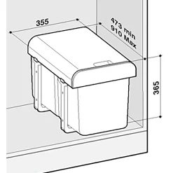 JUVEL EKKO 2 AFFALDSSTATIV HVID/GUL 16+16 L
