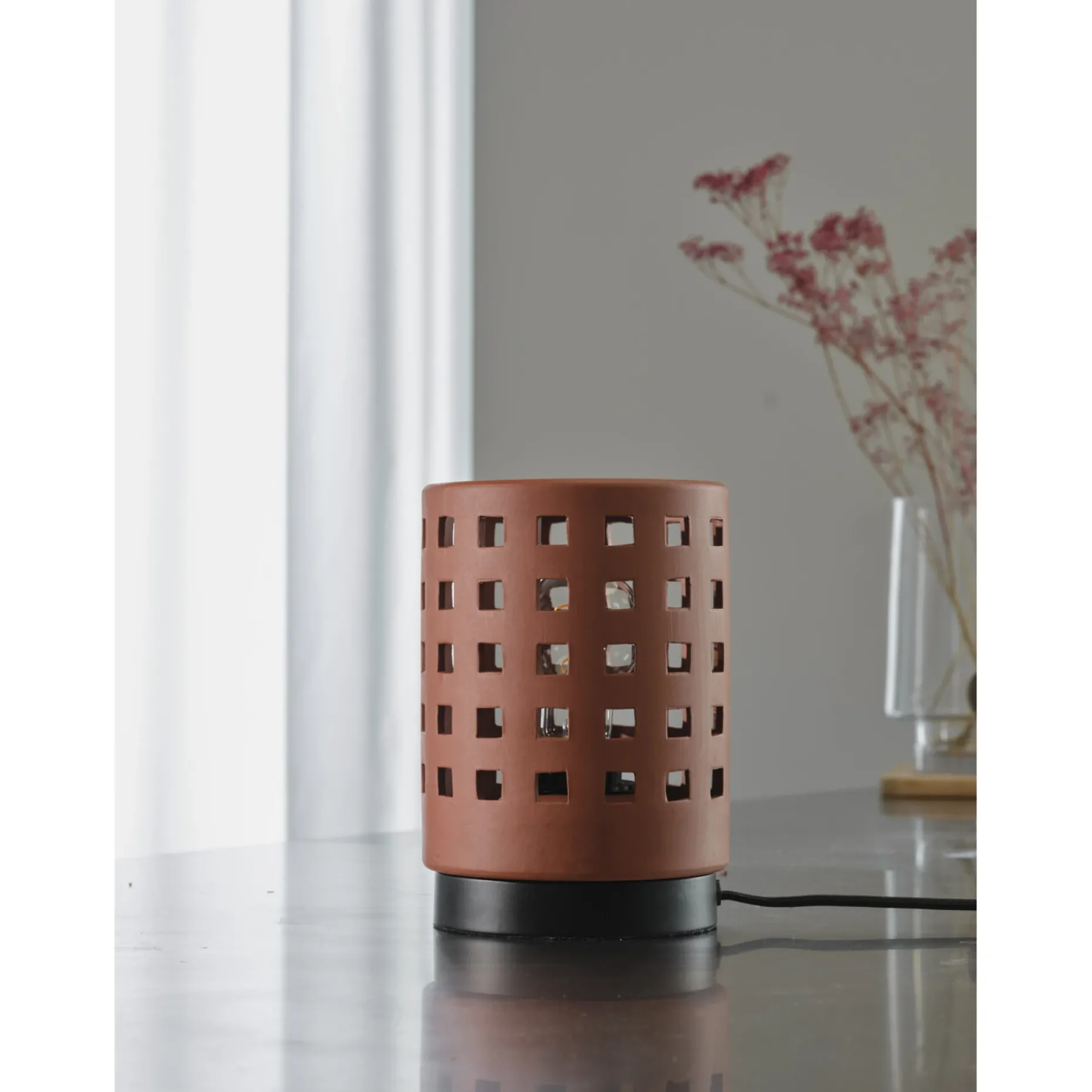 LEDVANCE DECOR CLAY BORDLAMPE BRUN 28,3 CM