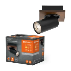 LEDVANCE DECOR MERCURY SPOTLAMPE TRÆ/SORT GU10 3,4W
