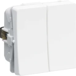LK FUGA 1 MODUL, DOBBELT ALM. KRONE AFBRYDER HVID