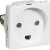LK FUGA STIKKONTAKT HVID 1 MODUL M/JORD