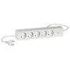 LK STIKDÅSE 5 UDTAG U/JORD M/AFBRYDER HVID 1,5 M KABEL