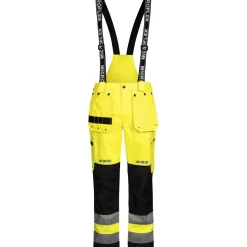 LYNGSØE FOX 9083-53/07 HÅNDVÆRKER REGNBUKS HI-VIZ L GUL/SORT
