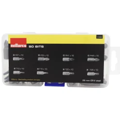 MILLARCO BITSSÆT PZ1, PZ2, PH1, PH2, T10, T15, T20 OG T25. 80 DELE 80 DELE