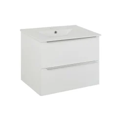 MILOBAD AURUM BADMØBEL HVID HØJGLANS 2 SKUFFER 60 CM