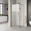 MILOBAD MESSING PROFIL BRUSEDØR KLART GLAS 90 CM