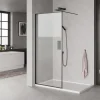 MILOBAD SORT PROFIL BRUSEVÆG KLART GLAS 90 CM
