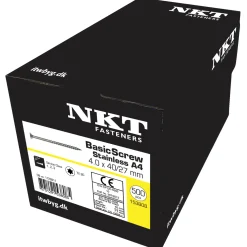NKT BASIC UNIVERSALSKRUE SKRUE 4,0X40 MM BLANK 500 STK