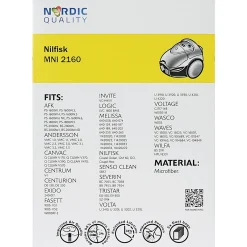 NORDIC QUALITY MNI 2160 STØVSUGERPOSE 5 STK.