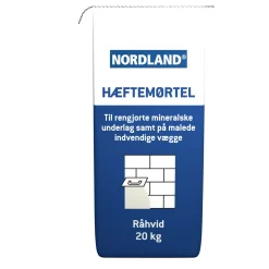 NORDLAND HÆFTEMØRTEL RÅHVID 20 KG