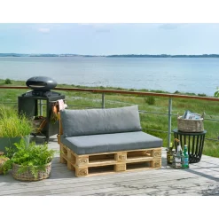 OUTRIUM SALINA VANDAFVISENDE PALLE RYGHYNDE ANTRACITGRÅ 12 X 40 X 120 CM