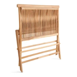 OUTRIUM SYROS MED RYGLÆN HAVEBÆNK TEAK 110 CM