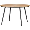 OUTRIUM TAVIRA Ø120 CM HAVEBORD SORT/TEAK LOOK