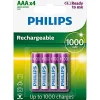 PHILIPS AAA GENOPLADELIGT BATTERI 4 STK/PK