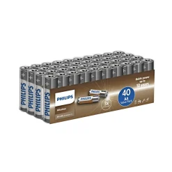 PHILIPS ALKALINE AA BATTERI 40 STK/PAK