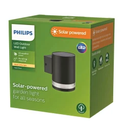 PHILIPS FYCE SOLCELLE VÆGLAMPE SORT 1,5W