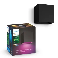PHILIPS HUE RESONATE DOWNWARD UDENDØRS VÆGLAMPE 8W SORT