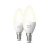 PHILIPS HUE W 2-PAK SMART LED PÆRE E14 KERTE 6W