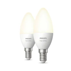 PHILIPS HUE W 2-PAK SMART LED PÆRE E14 KERTE 6W