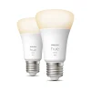 PHILIPS HUE W 2-PAK SMART LED PÆRE E27 STANDARD 9W