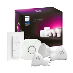 PHILIPS HUE WCA 3 X GU10, BRIDGE & DIM. SWITCH STARTSÆT