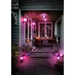 PHILIPS HUE WCA ECONIC SQUARE UDENDØRS VÆGLAMPE 15W SORT