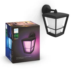 PHILIPS HUE WCA ECONIC UDENDØRS VÆGLAMPE 15W SORT