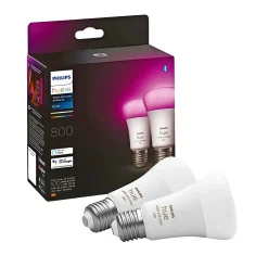 PHILIPS HUE WCA 2-PAK SMART LED PÆRE E27 STANDARD 9W