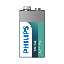 PHILIPS INDUSTRIAL ALKALINE 9V BATTERI 10 STK/PAK