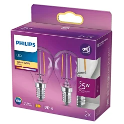PHILIPS P45 LED PÆRE STANDARD E14 2W