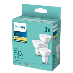 PHILIPS 3-PAK LED PÆRE SPOT GU10 5W