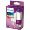 PHILIPS 2-PAK MAT LED PÆRE KERTE E14 2W