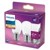 PHILIPS 2-PAK MAT LED PÆRE KRONE E27 4W