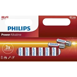 PHILIPS POWER ALKALINE AA BATTERI 12 STK/PAK