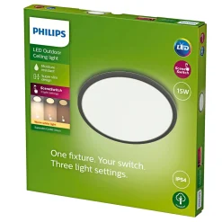 PHILIPS SCENESWITCH SUPERSLIM PLAFOND 15W SORT 25 CM