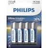 PHILIPS ULTRA ALKALINE AA BATTERI 4 STK/PK