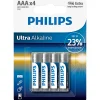 PHILIPS ULTRA ALKALINE AAA BATTERI 4 STK/PK