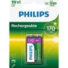 PHILIPS 9V GENOPLADELIGT BATTERI 1 STK/PAK