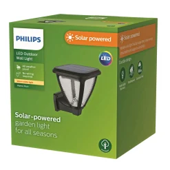 PHILIPS VAPORA SOLCELLE VÆGLAMPE SORT 1,5W
