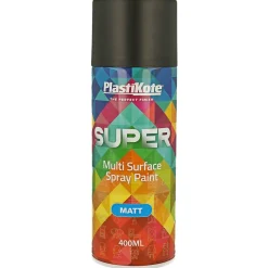 PLASTI KOTE SUPER MAT SPRAYMALING 400 ML RAL 9005 SORT