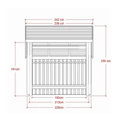PLUS 1 MODUL ÅBEN STANDARD CYKELSKUR 5,7 M2