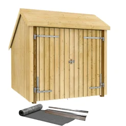 PLUS 1 MODUL LUKKET INKL. TAGPAP OG ALULISTER CYKELSKUR 5,7 M2