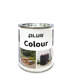 PLUS COLOUR LASUR FARVE TRÆBESKYTTELSE TRANSPARENT GRÅBRUN 0,75 L